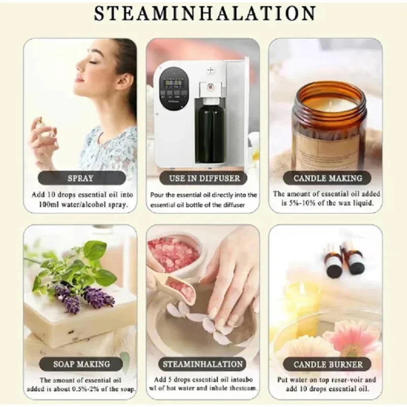 500ml Lasting Fragrance Essential Oil Hilton Hotel Same Aromatherapy Spa Sleep-helping Fresh Perfume For Aromatic Diffuser DIY